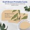 Avery Printable Leaf Business Cards, Sure Feed Technology, 2" x 3-1/2", Matte Kraft Brown Cardstock, Print-to-The-Edge, Laser/Inkjet Printable, 80 Total